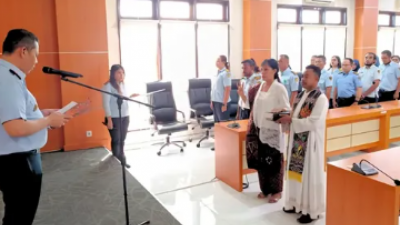 Perkuat Lini Pelayanan Kefarmasian, BKK Kelas I Kupang Gelar Pelantikan Jabatan Fungsional Apoteker Ahli Muda